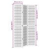 vidaXL Room Divider 3 Panels White Solid Wood Paulownia