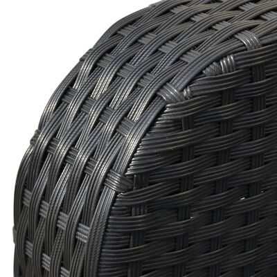 Close-up of dark woven outdoor furniture material (wicker)