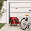 vidaXL Pet Bike Trailer Red Oxford fabric Collapsible Bike Trailer