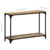 vidaXL Console Table Multicolored Solid Reclaimed Wood, Powder-Coated Steel