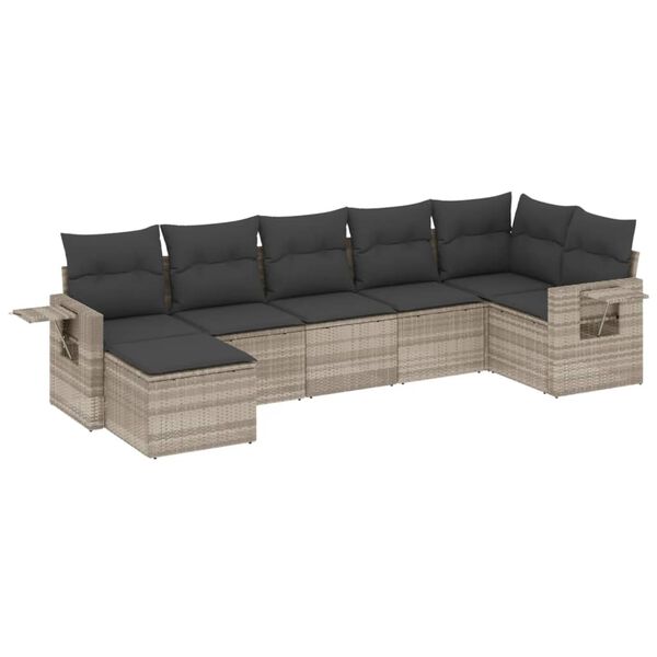 vidaXL Garden Sofa Set Light Grey, Dark Grey