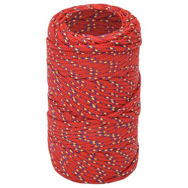 vidaXL Boat Rope Red 0.08 " 820.2 ' Polypropylene