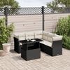 vidaXL Garden Sofa Set Black PE Rattan Large Modular Garden Sofa Set