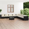 vidaXL Garden Lounge Set Black, Cream