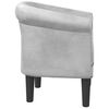 vidaXL Tub Chair Silver Faux leather, foam, pinewood, plywood Single