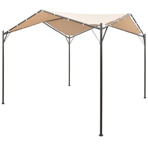 vidaXL Gazebo Beige Oxford fabric 13.1 x 13.1 ft Durable Gazebo