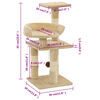 vidaXL Cat Tree Beige Particle board, Soft plush, Sisal rope Medium