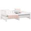 vidaXL Day Bed White Solid pine wood Double Convertible Day Bed