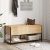 vidaXL Storage Bench Sonoma oak Engineered wood, metal 39.4 in
