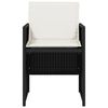 vidaXL Patio Chair Black PE rattan, Powder-coated steel Foldable