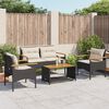 vidaXL Garden Sofa Set Black