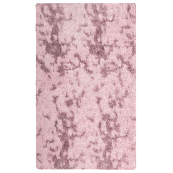vidaXL Shaggy Rug Dusty Pink Polyester Medium Shaggy Rug Rectangular