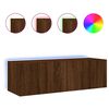 vidaXL TV Wall Cabinet Brown Oak Engineered Wood Medium TV Wall Cabinet