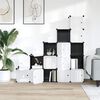 vidaXL Storage Cube Organizer Black PP Plastic, Steel Large Stackable