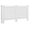 vidaXL Radiator Covers 2 pcs White 59.8"x7.5"x32.1" MDF
