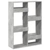 vidaXL Bookcase Concrete Grey Engineered Wood Medium Bookcase