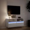vidaXL TV Wall Cabinet White Engineered Wood Medium TV Wall Cabinet