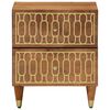 vidaXL Bedside Cabinet Set of 2 Honey brown Solid mango wood, iron