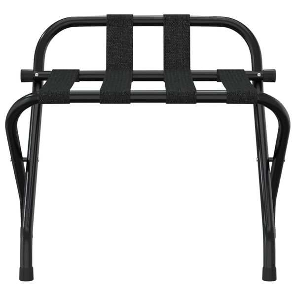 vidaXL Luggage Rack with Backrest Black 22.0x15.4x20.5"