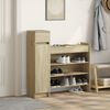 vidaXL Shoe Cabinet Sonoma Oak 39.6"x11"x39.4" Engineered Wood