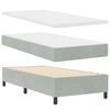vidaXL Box Spring Bed Light Grey 39.37 x 78.74 in Velvet