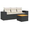 vidaXL Garden Sofa Set Black, Cream White
