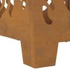 vidaXL Fire Pit Brown 15.75 x 15.75 x 15.75 in Steel
