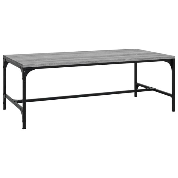 vidaXL Coffee Table Grey sonoma Engineered wood Medium Adjustable Feet