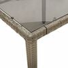 vidaXL Garden Table Grey PE rattan 59.1 x 35.4 x 29.5 in