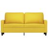 vidaXL 2-seater Sofa Light yellow Fabric (100% polyester), Metal, Textilene