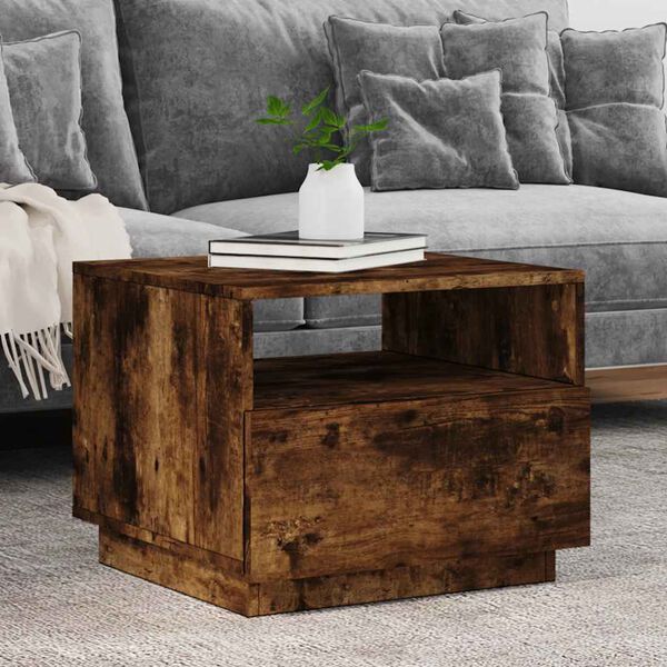 vidaXL Coffee Table Smoked Oak Engineered wood Medium Coffee Table