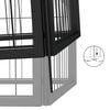 vidaXL Dog Playpen Black Powder-coated steel Large Heavy Duty