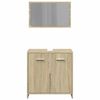 vidaXL Bathroom Furniture Set Sonoma Oak Engineered Wood Medium