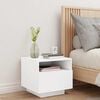 vidaXL Bedside Cabinet Cool White Engineered Wood Compact