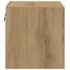 vidaXL TV Wall Cabinet Artisan oak Engineered wood, Glass Small