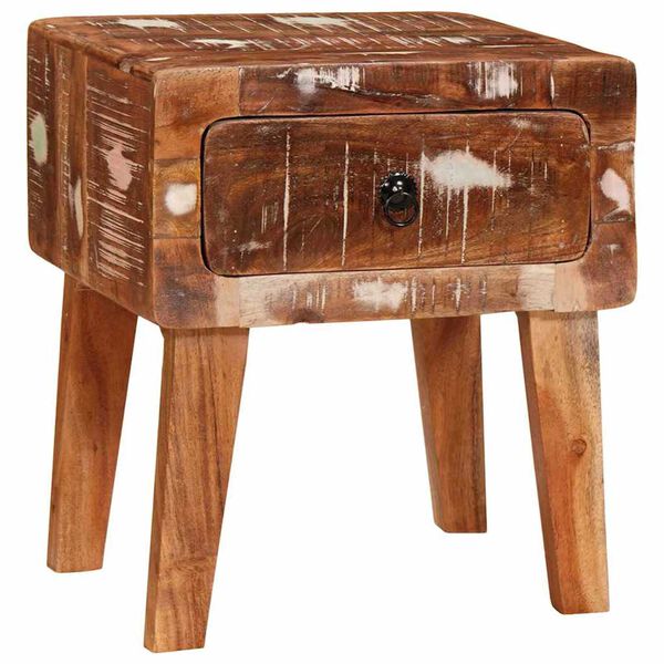 vidaXL End Tables Brown 15.75 x 12.60 x 18.11 in Solid Reclaim Wood