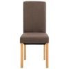 vidaXL Dining Chair Set of 6 Brown Fabric, Wood Ergonomic Dining Chair