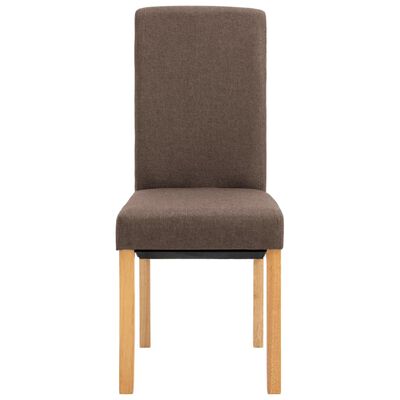 vidaXL Dining Chairs 6 pcs Brown Fabric