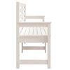 vidaXL Garden Bench White Solid pine wood Large Durable Garden Bench