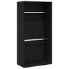 vidaXL Wardrobe Black oak 39.37 x 19.69 x 78.74 in Engineered Wood