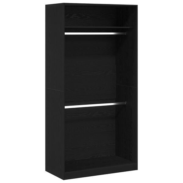 vidaXL Wardrobe Black oak 39.37 x 19.69 x 78.74 in Engineered Wood