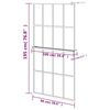 vidaXL Walk-in Shower Wall with Shelf Black 39.4"x76.8" ESG Glass&Aluminum
