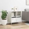vidaXL Sideboard White Cold-rolled Steel 26.8x15.4x28.9 in Sideboard
