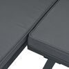 vidaXL Bench Set Black Powder-coated steel and polyester Large Modular