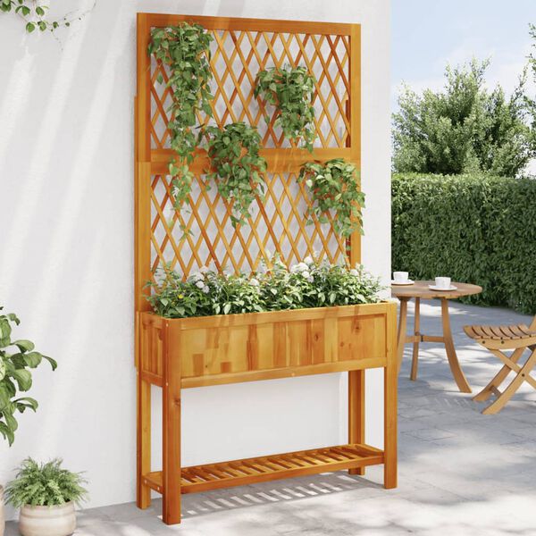 vidaXL Planter Natural Acacia Solid Acacia wood Large Durable Planter