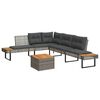 vidaXL Garden Sofa Set Grey