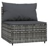 vidaXL Patio Middle Sofa Grey