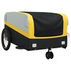 vidaXL Bike Trailer Black and Yellow 99.2 lb Iron