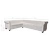 vidaXL Sofa White Faux leather Large Classic/Traditional