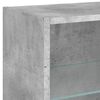 vidaXL TV Wall Unit Concrete Grey Engineered Wood, Glass Large